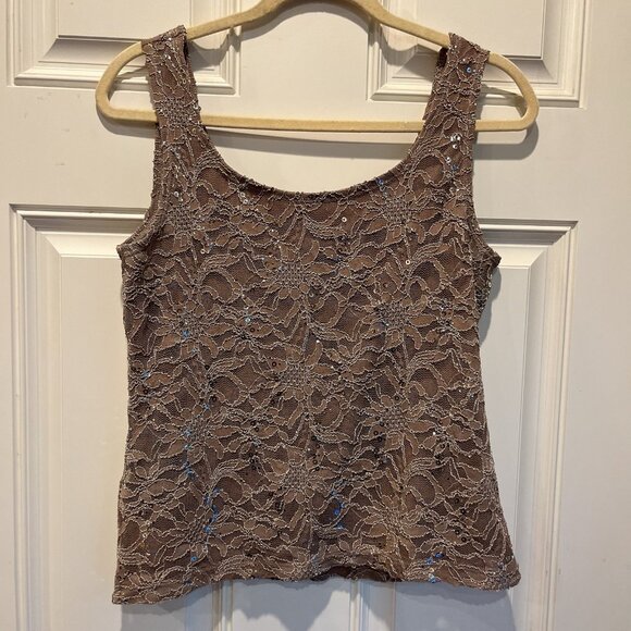 Onyx nite sequin tank - Picture 1 of 6